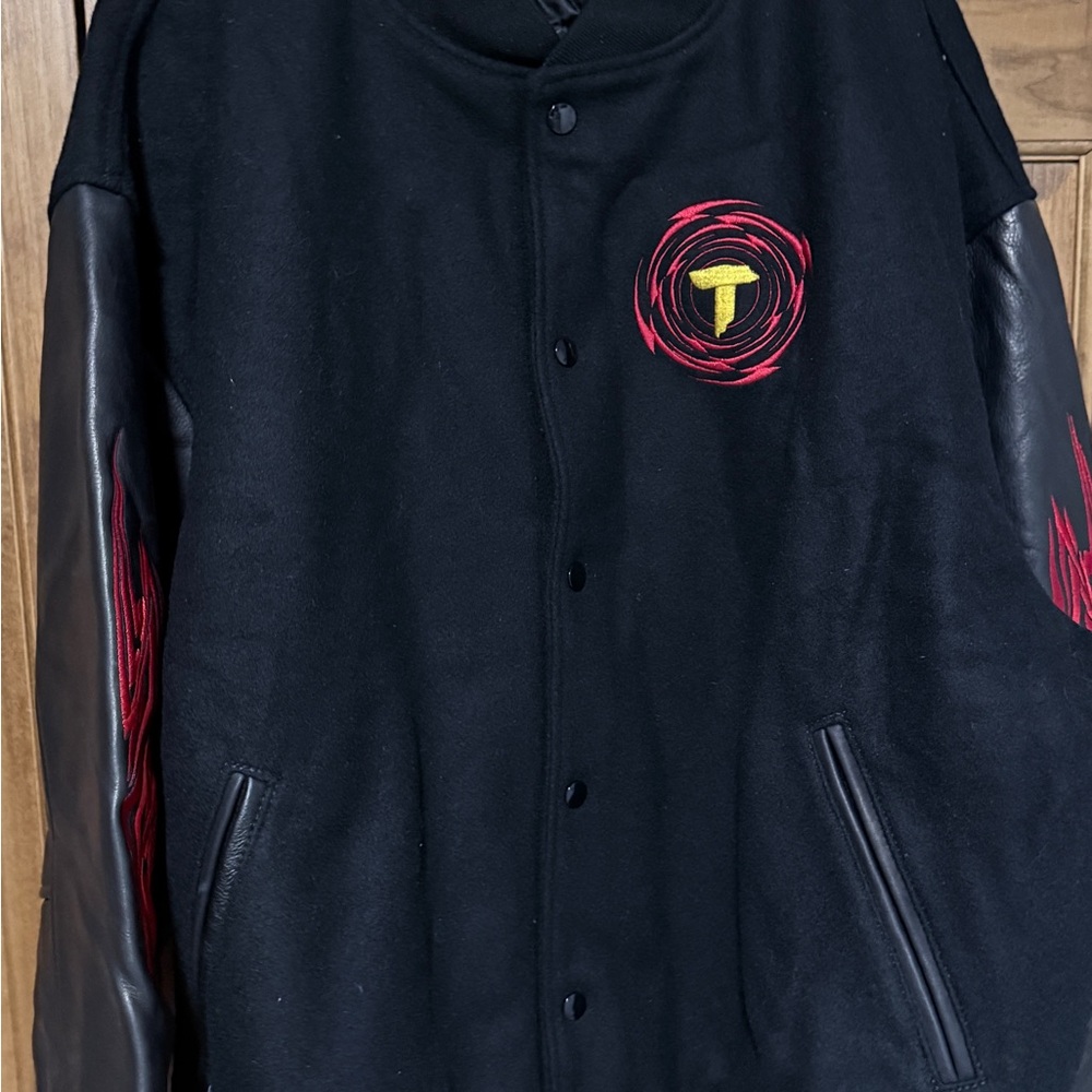 Black and Red Men's Varsity Jacket
